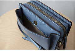 Cute Leather Womens Small Box Crossbody Bag Purse Zipper Shoulder Bag for Women