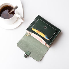 Handmade Leather Mens Cool billfold Wallet Card Holder Small Card Wallets for Men Women