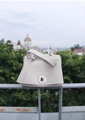 White Leather Women Handbag Shoulder Bag Work Bag For Women