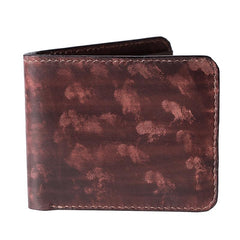 Handmade Leather Mens Cool Slim Leather Wallet Men Small Wallets Bifold for Men