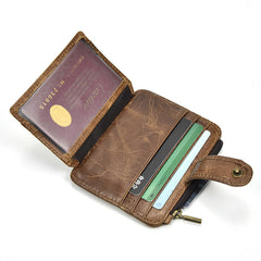 Leather Cool Mens Wallet Slim Wallet Card Front Pocket Wallet Purse for Mens