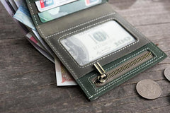 Cool Leather Mens Small Slim Wallet billfold Wallets Bifold for Men