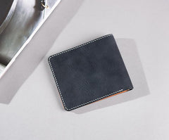 Handmade Cool Leather Mens billfold Leather Wallet Men Small Wallets Bifold for Men