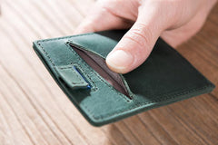 Handmade Leather Mens Cool billfold Wallet Card Holder Small Card Slim Wallets for Men