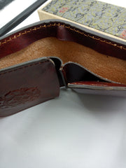 Handmade Leather Tooled Mah¨¡k¨¡la Mens Chain Biker Wallet Cool Leather Wallet Small Wallets for Men