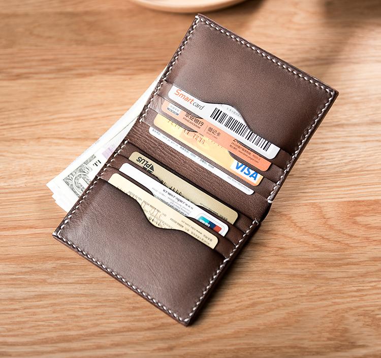 Cool Leather Mens Slim Small Wallets Men billfold Bifold Wallet for Men