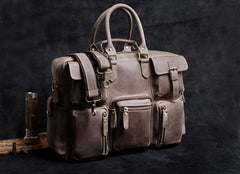 Genuine Leather Mens Cool Weekender Bag Travel Bag Duffle Bags Briefcase Messenger Bag for men