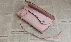 Cool Leather Mens Clutch Long Wallets Handmade Vintage Long Wallet for Women