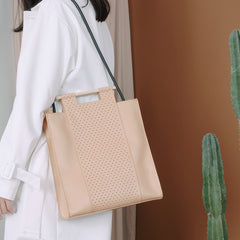 Stylish Leather Beige Large Womens Handbag Crossbody Bag Purse Shoulder Bag for Women
