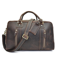 Cool Leather Mens Weekender Bags Travel Bags Duffle Bags Holdall Bags for men