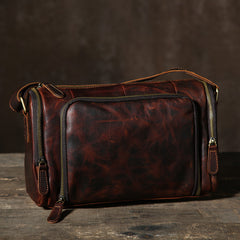 Leather Mens Messenger Bag Cool Weekender Bag Travel Bag Duffle Bags Overnight Bag Holdall Bag for men