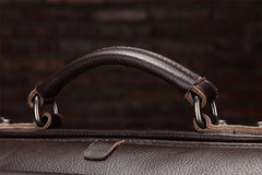 Vintage Leather Mens Large Doctor Bag Weekender Bag Doctor Travel Bag Duffle Bag for Men