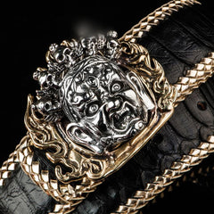 Handmade Black Leather Mens Belts Cool Black Leather Men Belts for Men