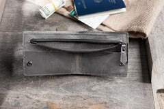 Cool Leather Mens Slim Small Wallet Men billfold Bifold Wallets for Men