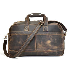 Cool Leather Mens Weekender Bag Travel Bags Duffle Bags Holdall Bag for men