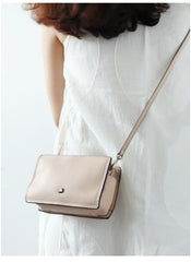 Cute Leather Womens Small Box Crossbody Bag Purse Zipper Shoulder Bag for Women