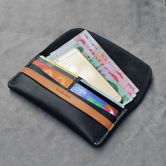 Cool Stylish Leather Mens Long Wallet Small Card Holder Coin Wallet for Men