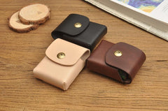 Vintage Cool Leather Mens Cigarette Case Cigarette Holder with Belt Loop for Men