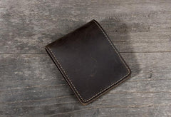 Cool Leather Mens Slim Small Wallet Bifold Men billfold Wallets for Men