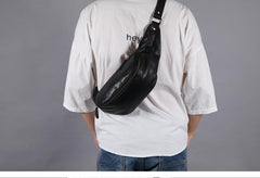 Leather Mens FANNY PACK MENS WAIST BAG HIP PACK BELT BAG FOR MEN