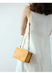 Cute Leather Womens Small Box Crossbody Bag Purse Zipper Shoulder Bag for Women