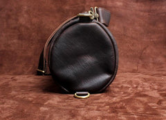 Genuine Leather Mens Barrel Bag Cool Weekender Bag Travel Bag Duffle Bags Overnight Bag Holdall Bag for men