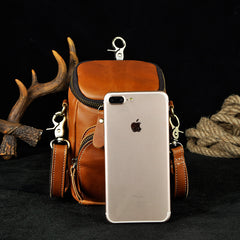 LEATHER MENs Belt Pouch Cell Phone Holsters WAIST BAG HIP PACK BELT BAG