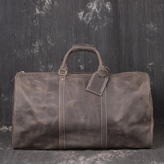 Genuine Leather Mens Cool Weekender Bag Travel Bag Duffle Bags Overnight Bag Holdall Bag for men