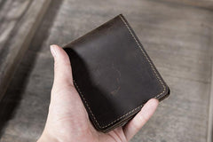 Cool Leather Mens Slim Small Wallet Bifold Men billfold Wallets for Men