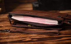 wallet on a chain Brown Leather Biker Wallet Leather Chain Wallet Men Brown Long Biker Chain Wallet