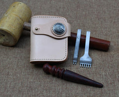 Cool Small Leather Biker Chain Wallet Mens Handmade billfold Chain Wallets