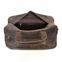 Cool Leather Mens Weekender Bag Travel Bags Duffle Bags Holdall Bag for men