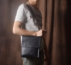 Cool leather mens messenger bag vintage Side Bag shoulder bag for men