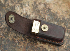 Cool Mens Leather Dunhill Rollagas Lighter Case with Loop Dunhill lighter Holder with Loops