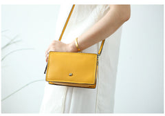 Cute Leather Womens Small Box Crossbody Bag Purse Zipper Shoulder Bag for Women
