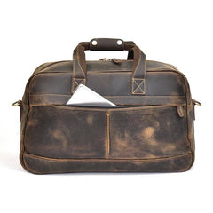 Cool Leather Mens Weekender Bag Travel Bags Duffle Bags Holdall Bag for men