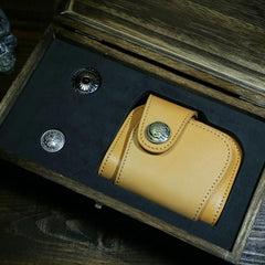 Handmade Leather Biker Wallet Mens Cool Chain Wallet Trucker Wallet with Chain