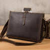 Vintage Leather Mens Coffee Briefcase Shoulder Bags Work Bag Laptop Bag for Men