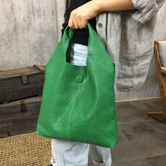 Handmade Genuine Leather Handbag Tote Bag Shopper Bag Shoulder Bag Purse For Women