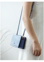 Cute Leather Womens Small Box Crossbody Bag Purse Zipper Shoulder Bag for Women