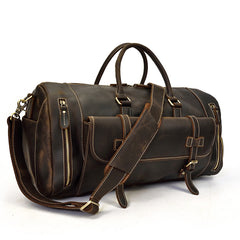Men Leather Brown Weekender Bag Vintage Travel Bag Duffle Bags Overnight Bag Holdall Bag for men
