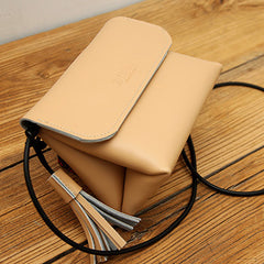 Cute LEATHER WOMEN Triangular SHOULDER BAG Stylish Crossbody Purse FOR WOMEN