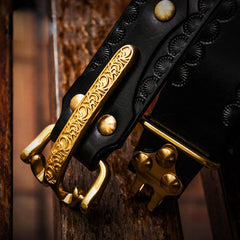 Handmade Black Leather Mens Belts Cool Leather Men Belt for Men