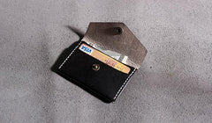 Handmade Leather Mens Cool billfold Wallet Card Holder Small Card Slim Wallets for Men