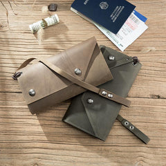 Handmade Leather Mens Cool Long  Chain Wallet Phone Biker Trucker Wristlet Wallet