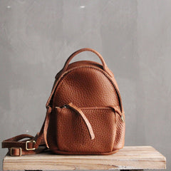 Mini LEATHER WOMEN Small Backpack Purses Cute Vintage School Backpacks FOR WOMEN
