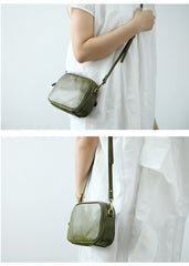 Cute Leather Womens Small Crossbody Bag Purse Double Zipper Shoulder Bag for Women