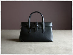 Womens Navy Work Leather Handbag Purse Leather Gray Work Shoulder Bag Handbag Purse for Ladies