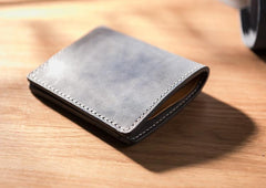 Cool Leather Mens billfold Leather Wallets Men Small Bifold Wallets for Men