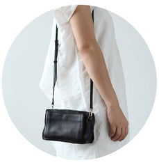 Cute Leather Womens Small Box Crossbody Bag Purse Zipper Shoulder Bag for Women